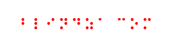 blindZA.com logo - white text on black background, with white border - and red braille version hovering in front of normal text